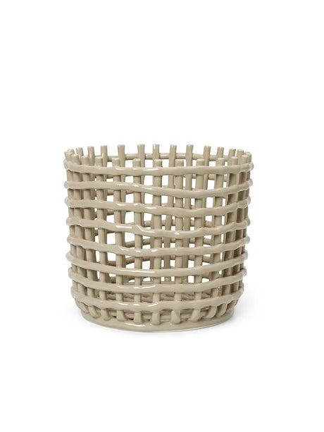 Ceramic Basket, large fra Ferm Living - Cashmere - Jacobsen Plus