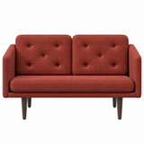 No. 1 Sofa 2-personers, Mood af Børge Mogensen - Mood 3102 - Røget eg bejdset - Jacobsen Plus