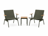 Ville loungesæt i Teak & Bronze Green med 2 stole og 1 skammel fra &Tradition - 1 - Jacobsen Plus
