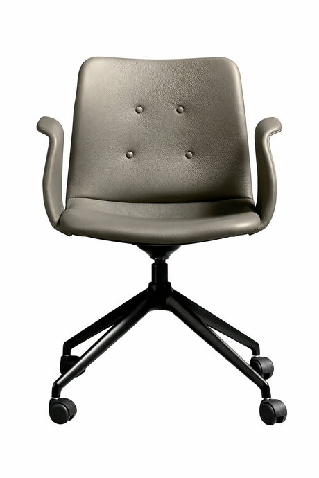 Primum Chair 4 Star Swivel m. Hjul fra Bent Hansen - Zenso 214 / Sort pulverlakeret aluminium - Jacobsen Plus