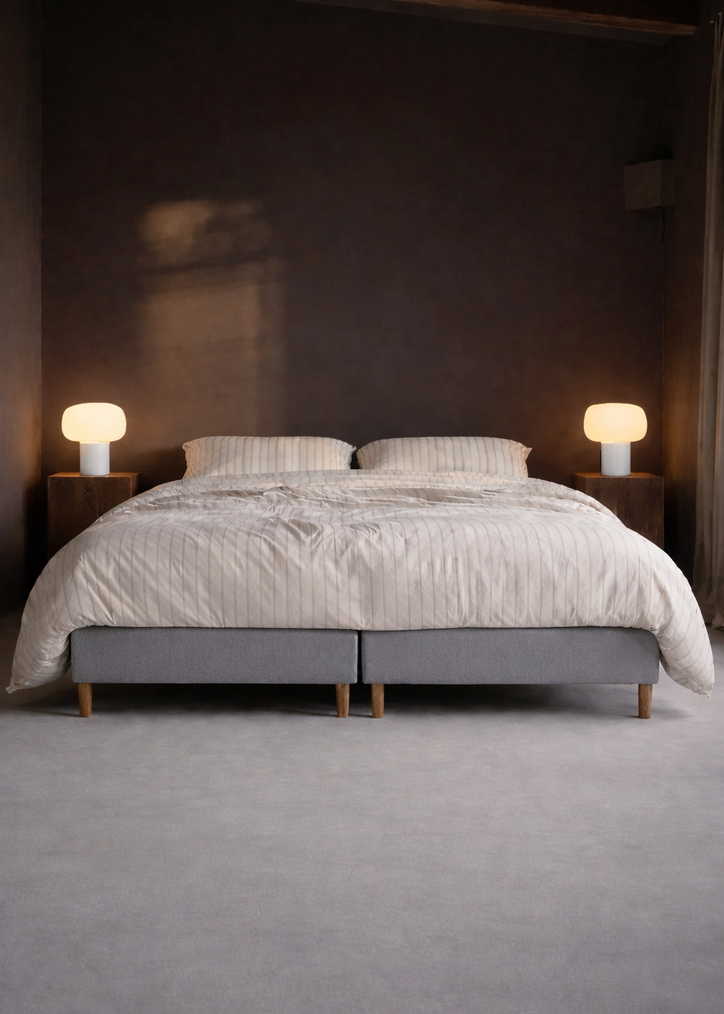 Jacobsen Plus Beds – Classic Box seng, Grå