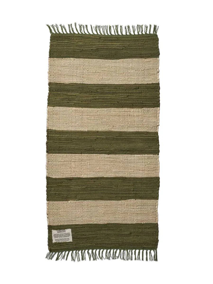 Chindi tæppe, 60x120 cm fra Bongusta - Army Beige - Jacobsen Plus