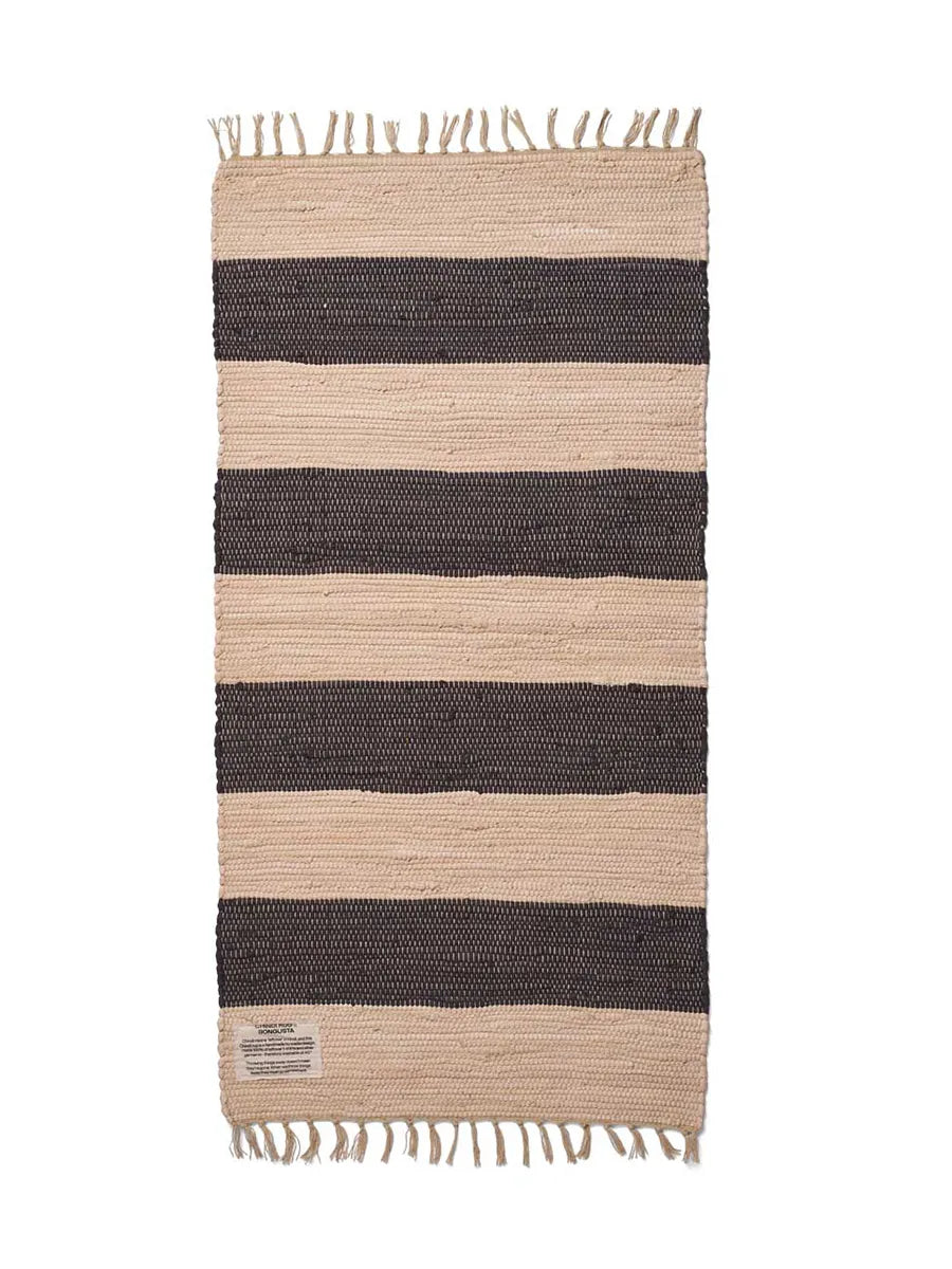 Chindi tæppe, 60x120 cm fra Bongusta - Grey & Beige - Jacobsen Plus