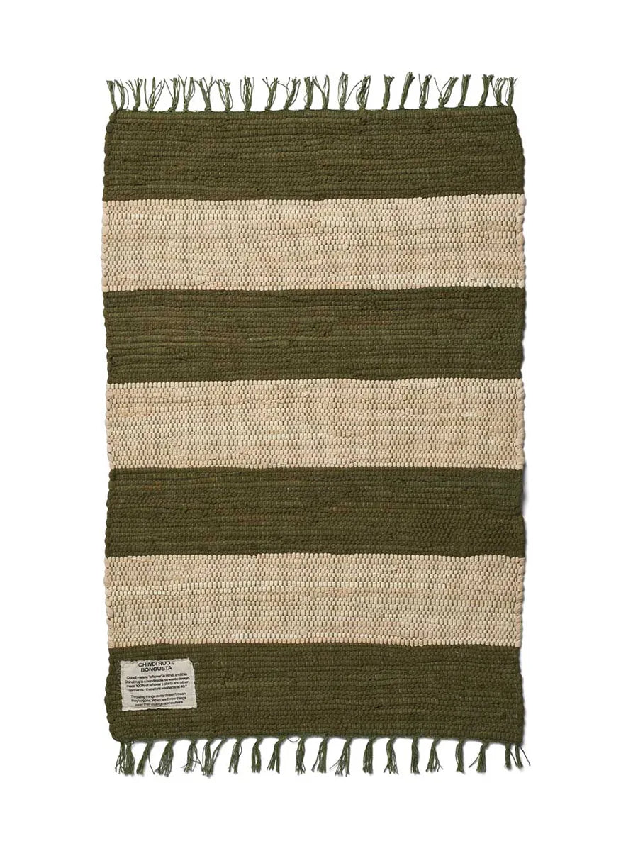 Chindi tæppe, 60x90 cm fra Bongusta - Army Beige - Jacobsen Plus