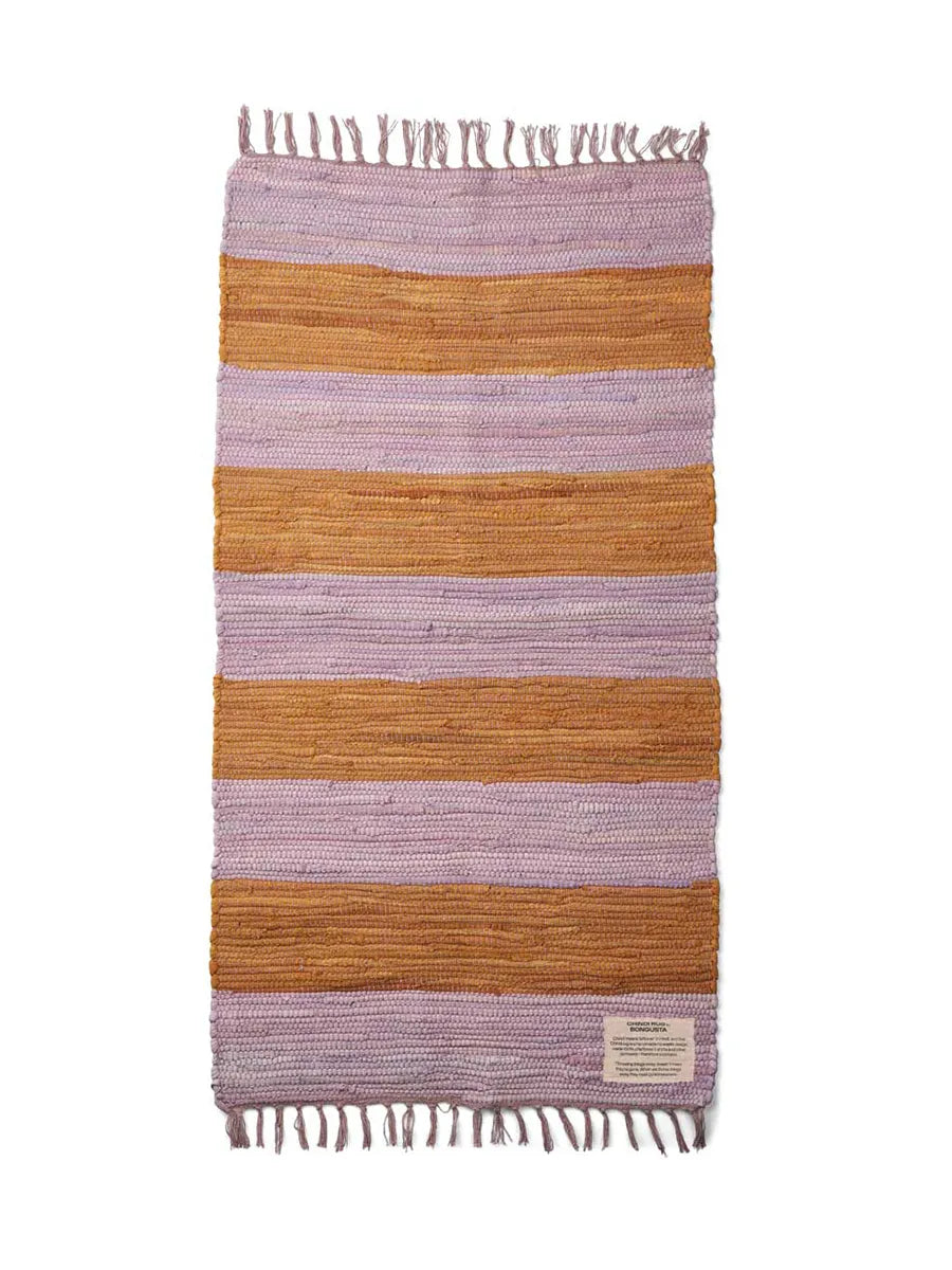 Chindi tæppe, 60x120 cm fra Bongusta - Lilac & Golden - Jacobsen Plus