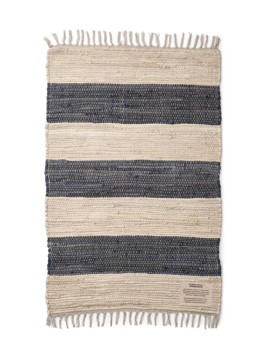 Chindi tæppe, 60x90 cm fra Bongusta - Grey & Beige - Jacobsen Plus