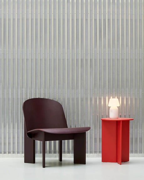 Chisel Lounge Chair u/polstring fra Hay - Lakeret bøg - Bordeaux - Jacobsen Plus