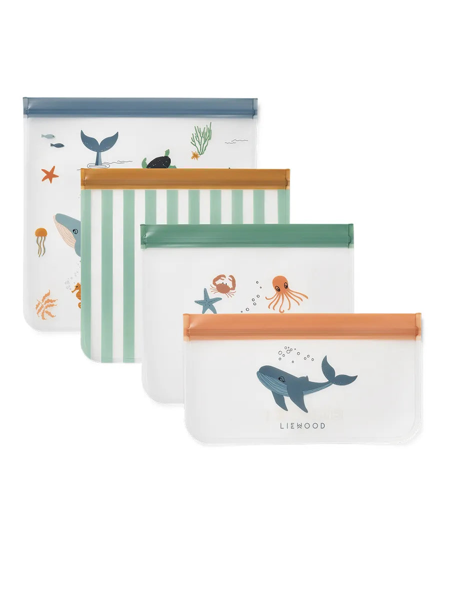 Clive Travelbag 4-pack, sea creature/sandy fra Liewood