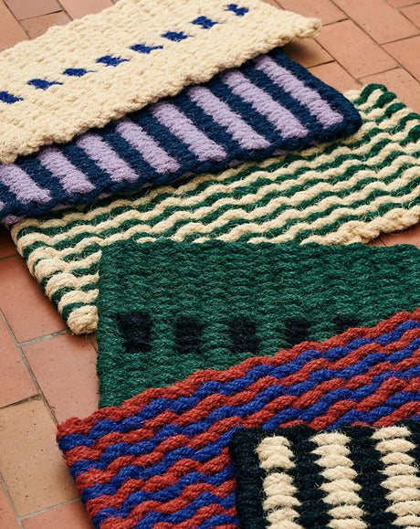 Coco Door Mat fra Hay - Dark Green and White - Jacobsen Plus