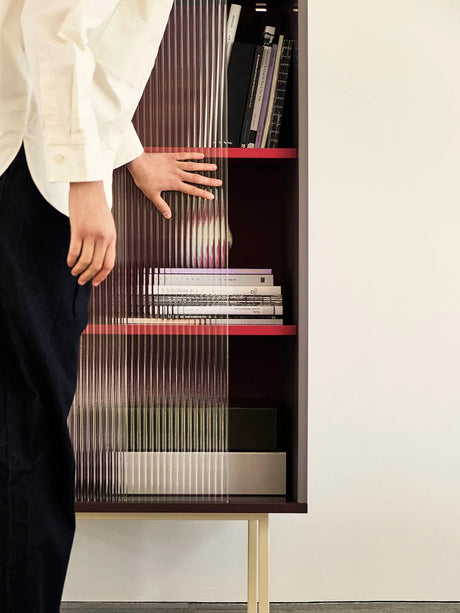 Colour Cabinet, tall med glasdøre fra Hay - Multi - Jacobsen Plus