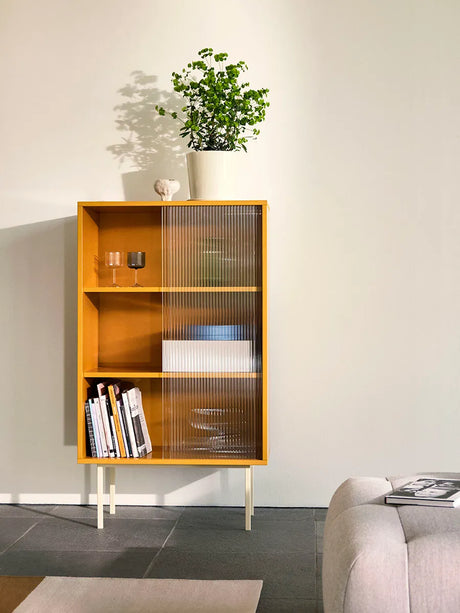 Colour Cabinet, tall med glasdøre fra Hay - Multi - Jacobsen Plus