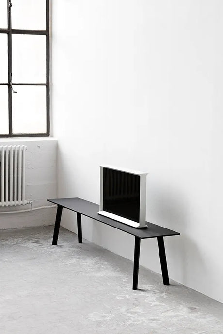 CPH Deux 215 Bænk fra Hay - L75 x B35 x H45 cm / Ink black laminat / Ubehandlet bøg - Jacobsen Plus
