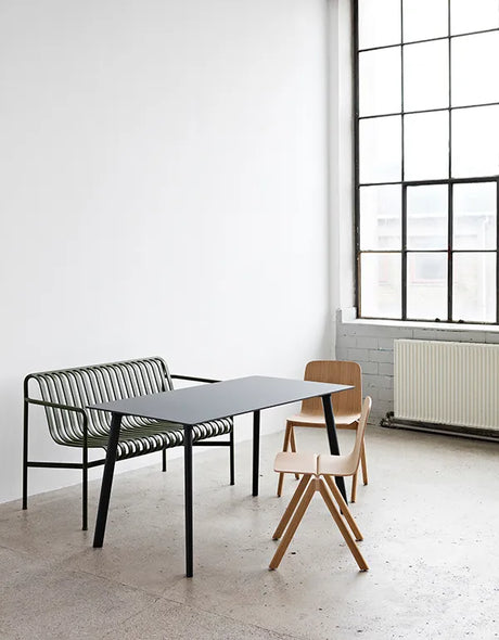 CPH Deux 210 Bord fra Hay - L75 x B75 x H73 cm / Ink black laminat / Ubehandlet bøg - Jacobsen Plus