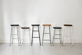 Cornet Barstol fra Hay - Low / Smoked oak / Cream white powder coated steel - Jacobsen Plus