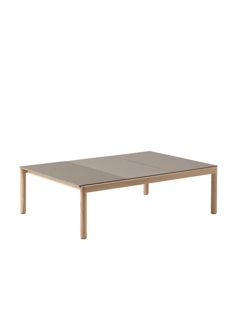 Couple Coffee Table, 120 x 84 cm fra Muuto - Taupe - Oak / Wavy - Jacobsen Plus