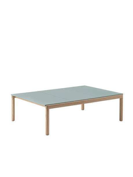 Couple Coffee Table, 120 x 84 cm fra Muuto - Pale Blue - Dark Oiled Oak / Plain - Jacobsen Plus