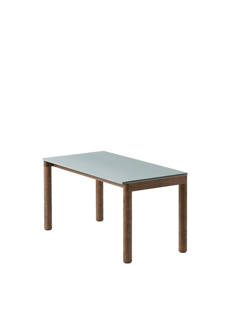 Couple Coffee Table, 40 x 84 cm fra Muuto - Pale Blue - Dark Oiled Oak / Plain - Jacobsen Plus