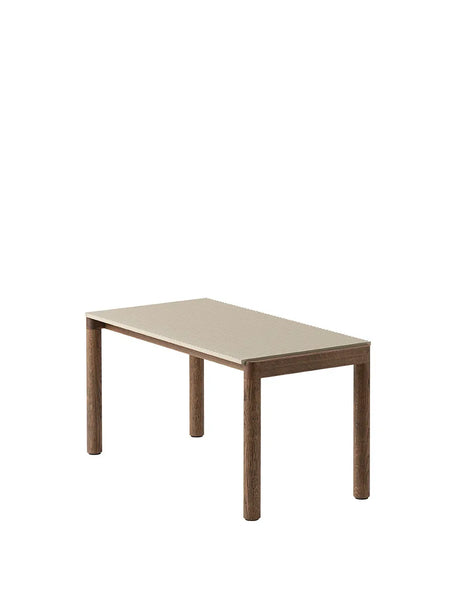 Couple Coffee Table, 40 x 84 cm fra Muuto - Sand - Dark Oiled Oak / Wavy - Jacobsen Plus