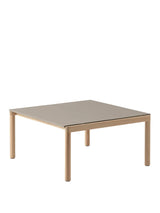 Couple Coffee Table, 80 x 84 cm fra Muuto - Taupe - Oak / Plain - Jacobsen Plus