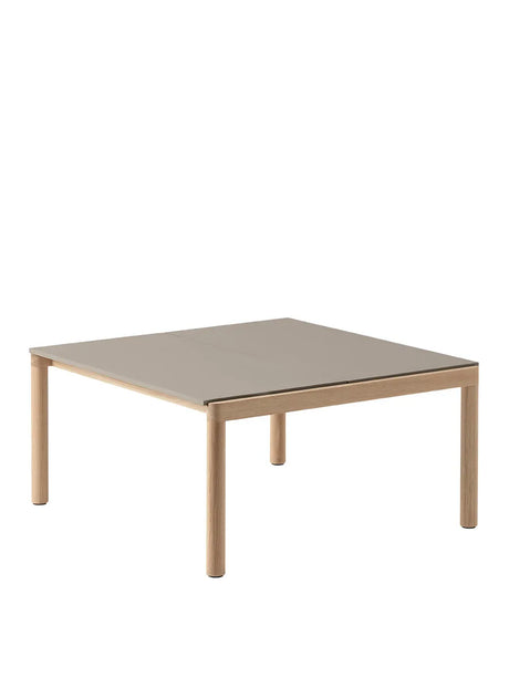 Couple Coffee Table, 80 x 84 cm fra Muuto - Taupe - Oak / Plain - Jacobsen Plus