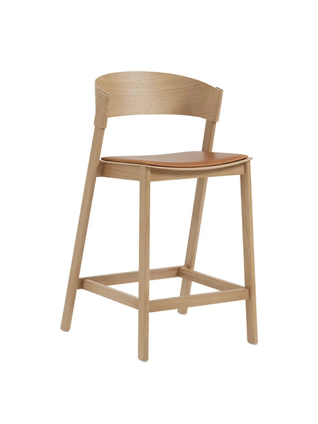 Cover Counter Stool, oak w. cognac leather fra Muuto - 1 - Jacobsen Plus