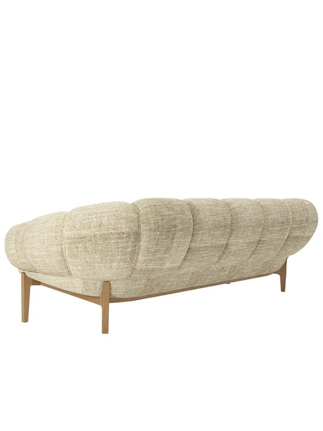 Croissant Sofa 3-seater, fabric fra GUBI - Prisgruppe 1 / Massiv olieret egetræ - Jacobsen Plus