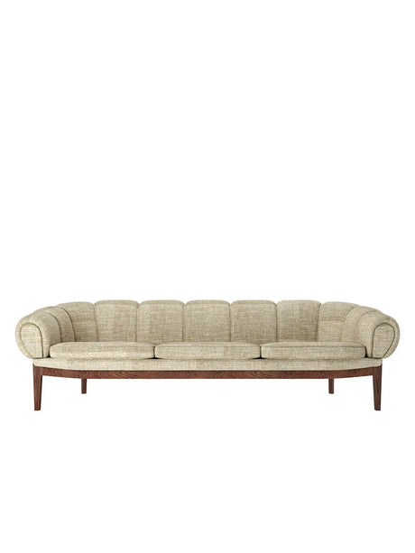Croissant Sofa 3-seater, fabric fra GUBI - Prisgruppe 1 / Massiv olieret egetræ - Jacobsen Plus
