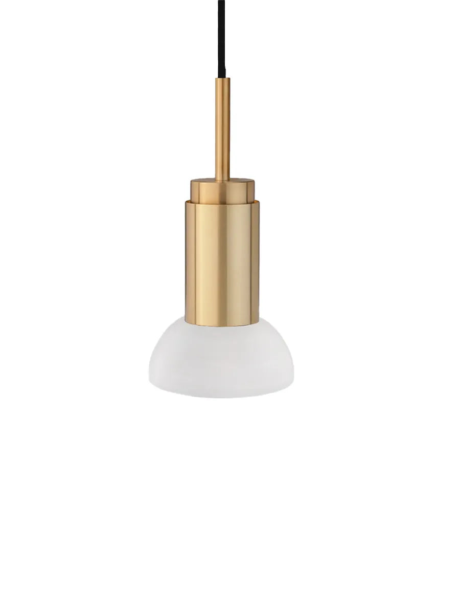 Donya ONYX Moon, white fra Anour - Brushed Brass - Jacobsen Plus