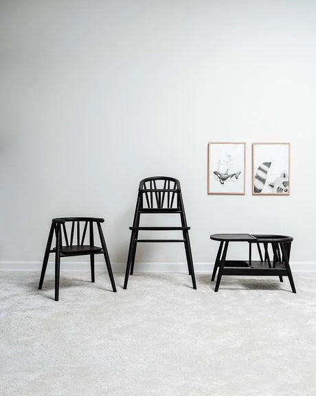 Smilla Toddler Stol, sortlakeret eg fra Oaklings - 5 - Jacobsen Plus