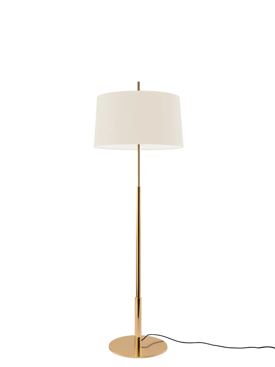Diana Gulvlampe fra Santa and Cole - White / Shiny gold - Jacobsen Plus