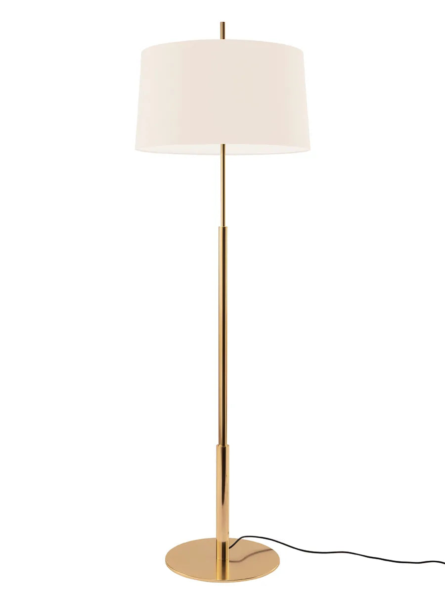 Diana Mayor Gulvlampe fra Santa and Cole - White / Shiny gold - Jacobsen Plus