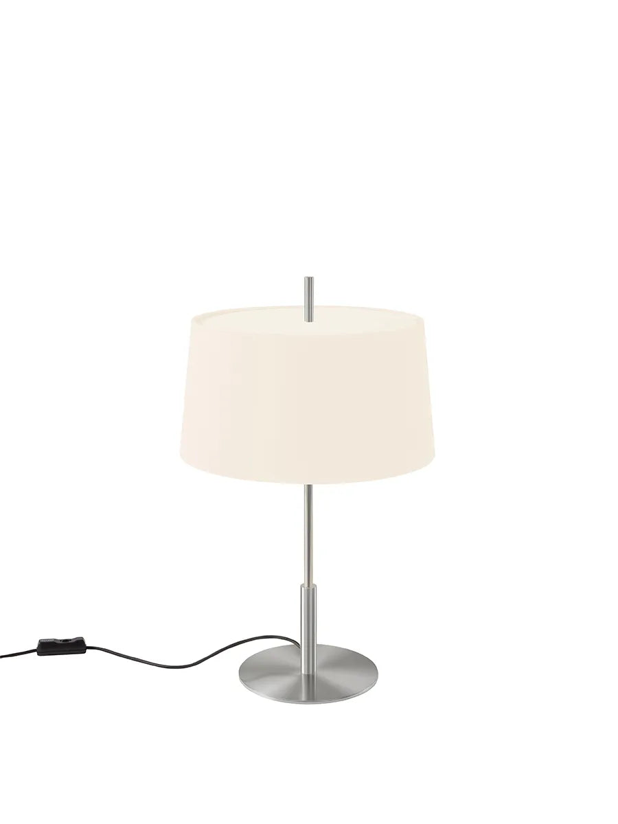 Diana Menor Bordlampe fra Santa and Cole - White / Satin nickel - Jacobsen Plus