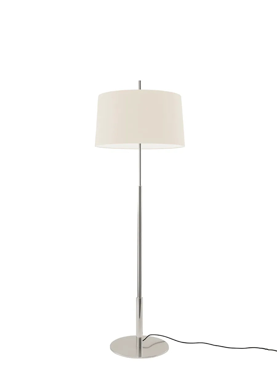 Diana Gulvlampe fra Santa and Cole - White / Satin nickel - Jacobsen Plus