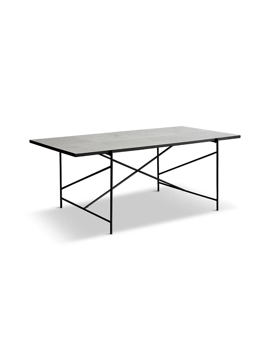 Spisebord 185, hvid marmor fra HANDVÄRK