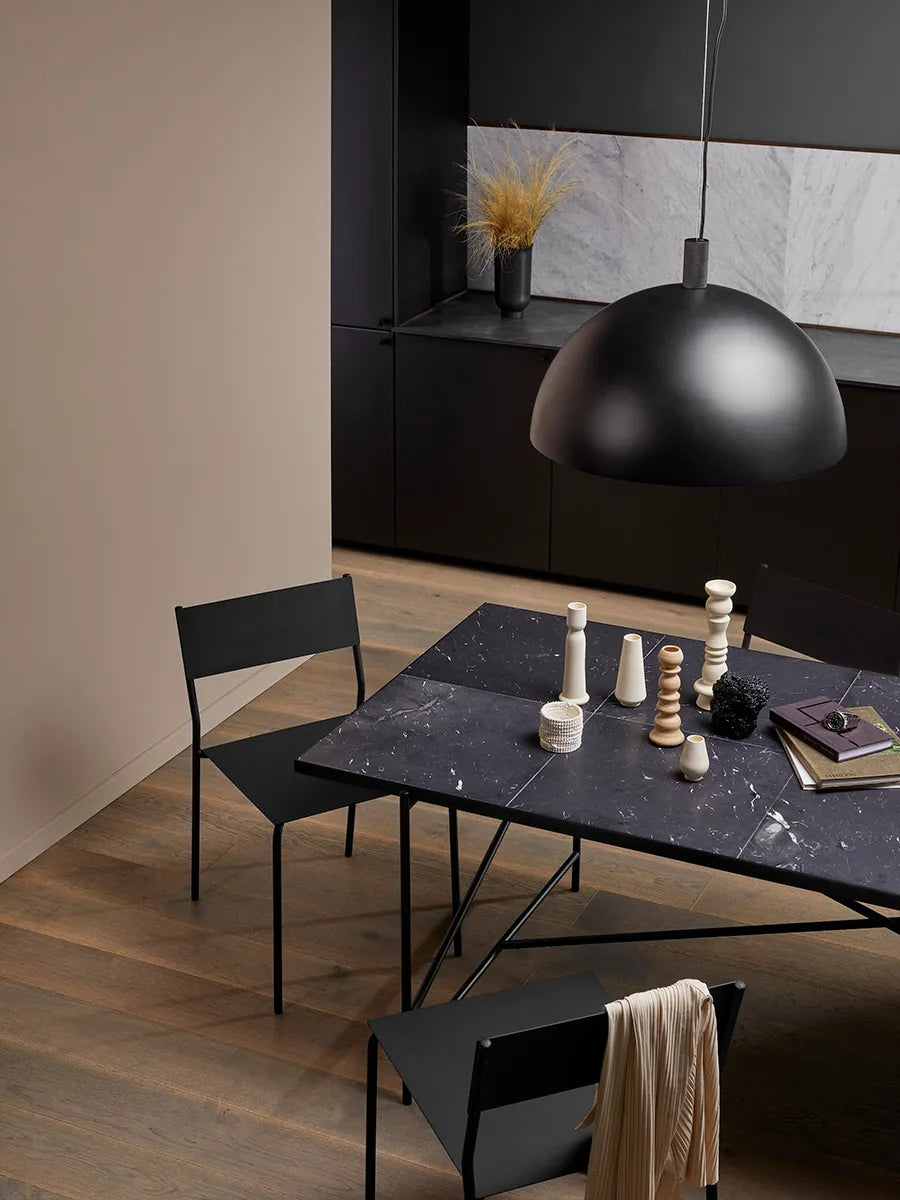 Spisebord 185, sort marmor fra HANDVÄRK