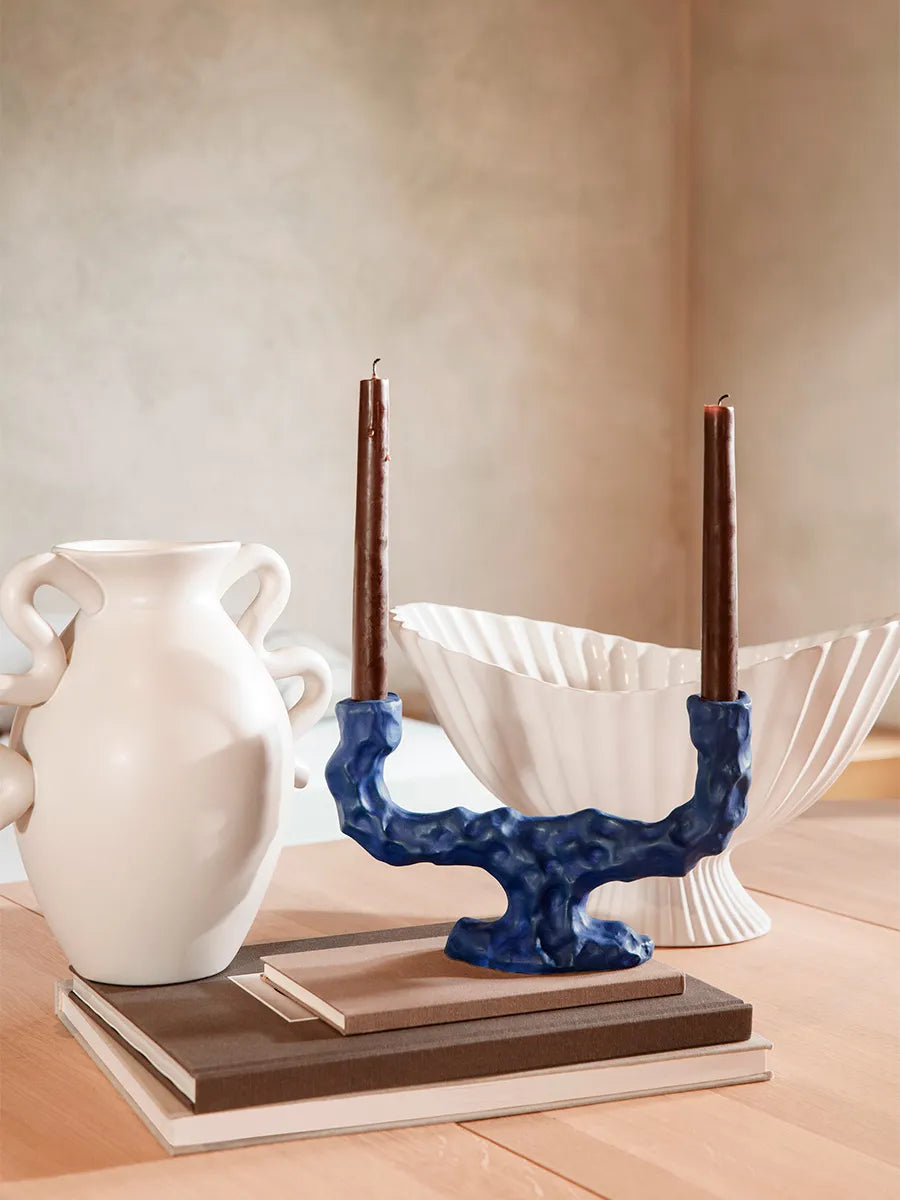 Dito Candle Holder bright blue, double fra Ferm Living - 3 - Jacobsen Plus