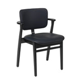 Domus Chair, polstret fra Artek - Black stained birch- Leather Spectrum Marine - Prestige Black piping - Jacobsen Plus