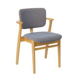 Domus Chair, polstret fra Artek - Honey stained birch - WOW RE 4441 - Prestige Nougat piping - Jacobsen Plus