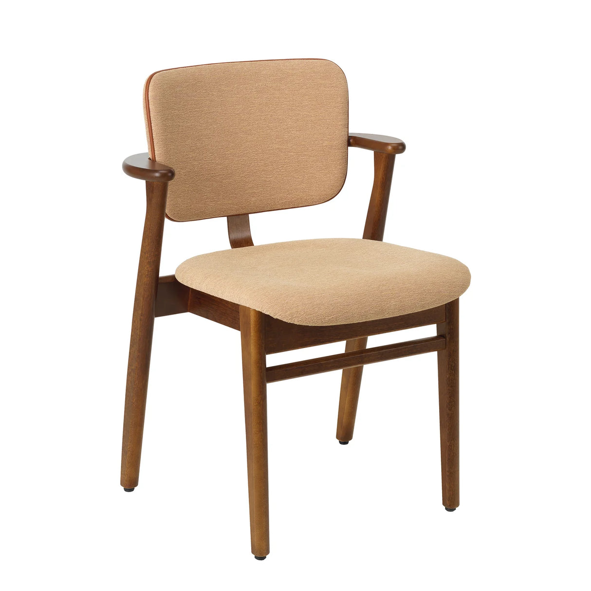 Domus Chair, polstret fra Artek - Walnut stained - WOW RE 6722 - Prestige Cognac piping - Jacobsen Plus
