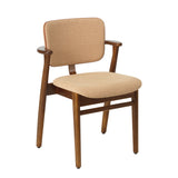 Domus Chair, polstret fra Artek - Walnut stained - WOW RE 6722 - Prestige Cognac piping - Jacobsen Plus