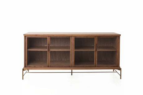 Dowry II kabinet, valnød, clear glass fra Stellar Works - 1 - Jacobsen Plus