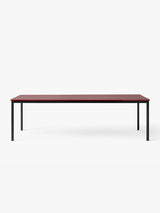 Drip Bord fra &Tradition - L: 141-170 x W: 80 x H: 74 cm / Black Aluminium / Burgundy Forbo Linoleum - Jacobsen Plus