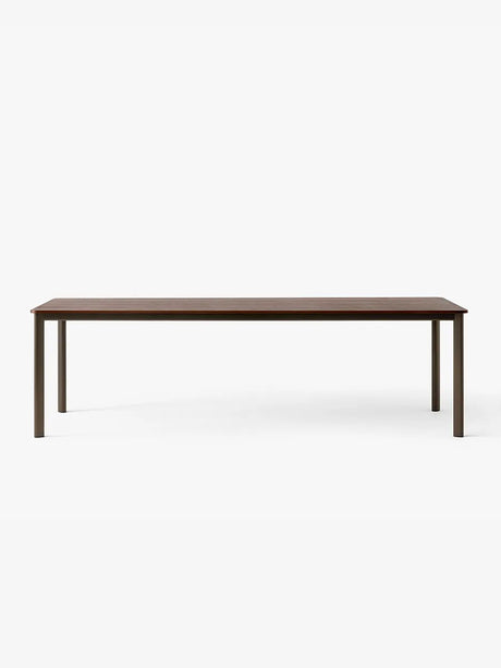 Drip Bord fra &Tradition - L: 141-170 x W: 80 x H: 74 cm / Black Aluminium / Walnut Wood Veneer - Jacobsen Plus