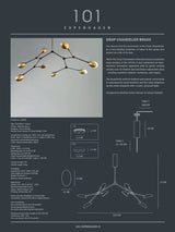 Drop Chandelier, brass fra 101 Copenhagen - 5 - Jacobsen Plus