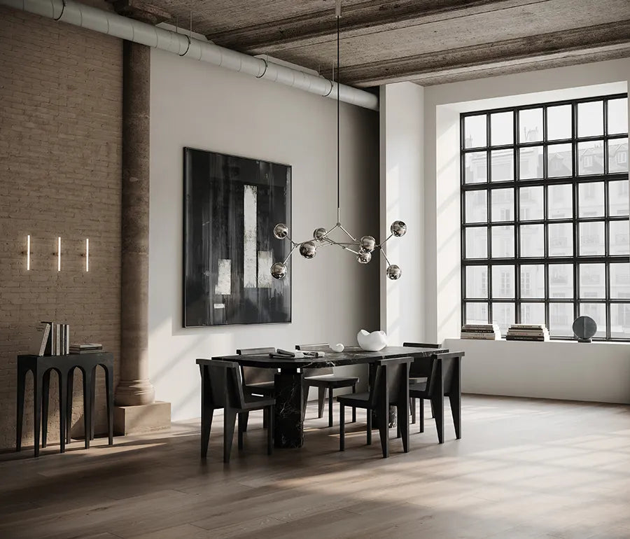 Drop Chandelier Globe, Chrome fra 101 Copenhagen