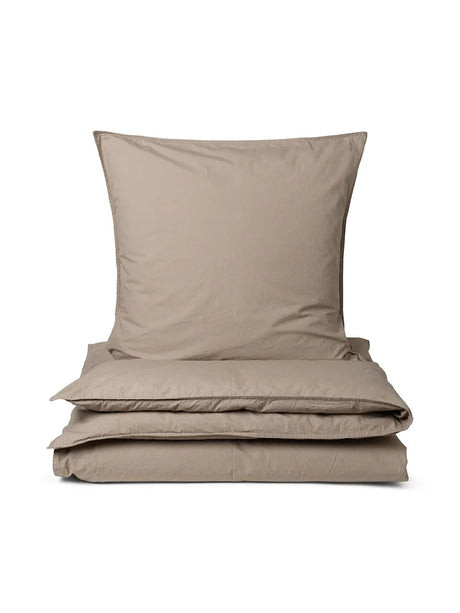 Duvet Cover Single XL 140x220, sengesæt fra Aiayu - Cocoa / Inkl. 60x63 cm - Jacobsen Plus