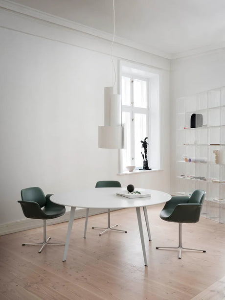 Flamingo Chair fra Erik Jørgensen - Stofgruppe 1 / Børstet rustfrit stål / Fast understel - Jacobsen Plus