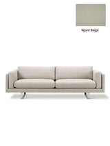 EJ280 Sofa fra Fredericia Furniture - Njord - Beige / Model 8052 - 212 cm - Jacobsen Plus