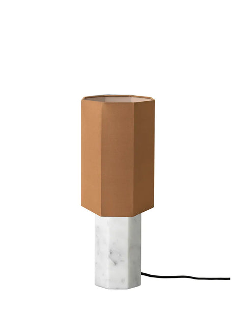 The Eight Over Eight Lamp Small, white marble fra Louise Roe - Brass - Jacobsen Plus