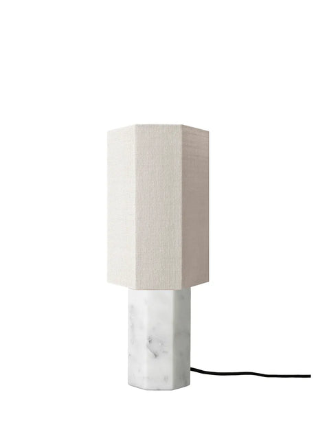 The Eight Over Eight Lamp Small, white marble fra Louise Roe - Jute White - Jacobsen Plus